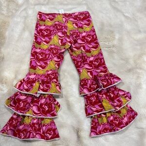 Matilda Jane Pink and Yellow Ruffle Pants
